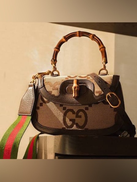 Gucci Handbags - NEW authentic GUCCI Jumbo Gg Bamboo 1947 Top Handle Bag